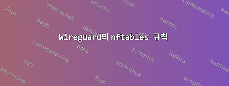 Wireguard의 nftables 규칙