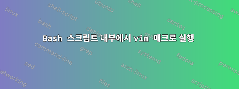 Bash 스크립트 내부에서 vim 매크로 실행