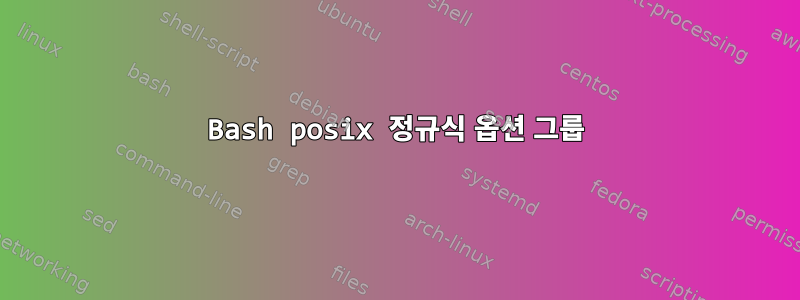 Bash posix 정규식 옵션 그룹