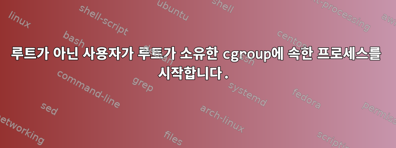 루트가 아닌 사용자가 루트가 소유한 cgroup에 속한 프로세스를 시작합니다.