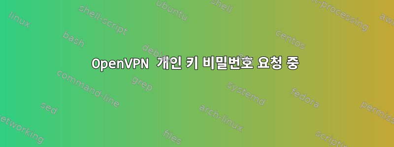 OpenVPN 개인 키 비밀번호 요청 중