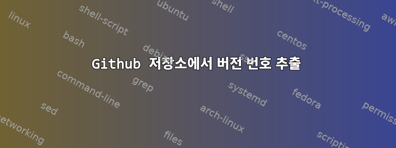 Github 저장소에서 버전 번호 추출