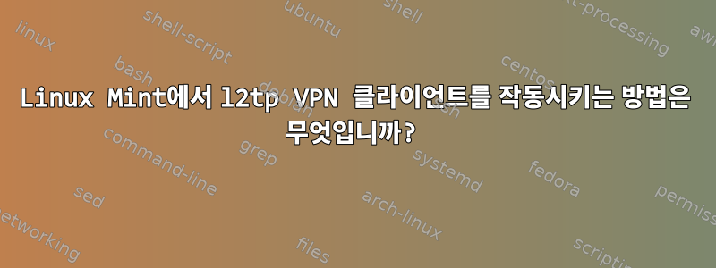 Linux Mint에서 l2tp VPN 클라이언트를 작동시키는 방법은 무엇입니까?