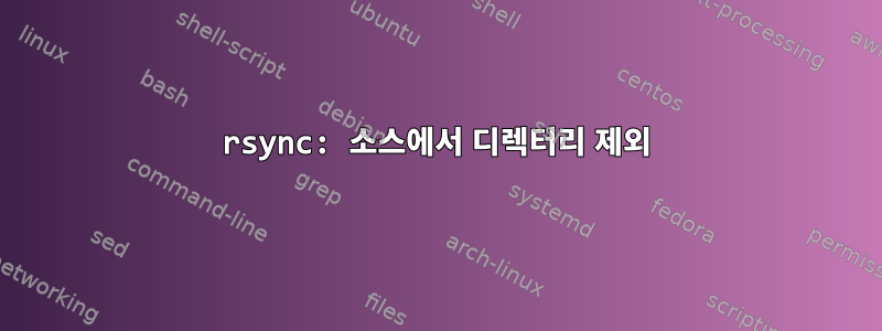 rsync: 소스에서 디렉터리 제외