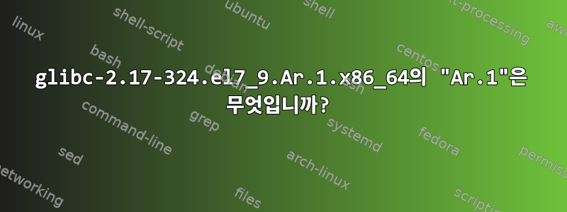 glibc-2.17-324.el7_9.Ar.1.x86_64의 "Ar.1"은 무엇입니까?