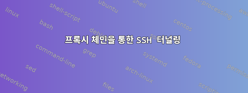 프록시 체인을 통한 SSH 터널링