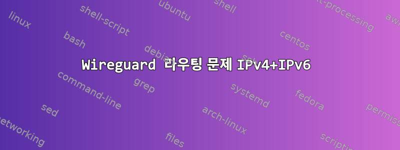 Wireguard 라우팅 문제 IPv4+IPv6