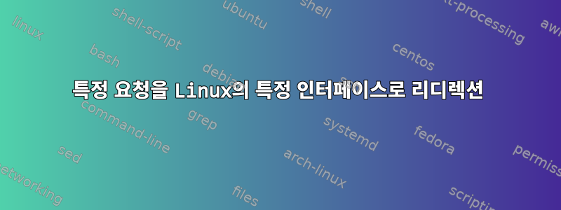 특정 요청을 Linux의 특정 인터페이스로 리디렉션