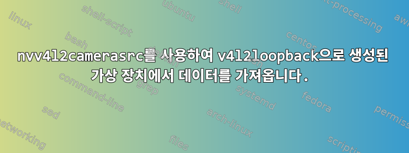 nvv4l2camerasrc를 사용하여 v4l2loopback으로 생성된 가상 장치에서 데이터를 가져옵니다.