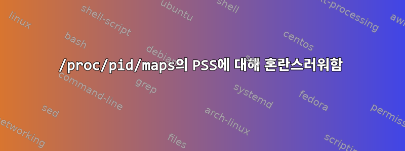 /proc/pid/maps의 PSS에 대해 혼란스러워함