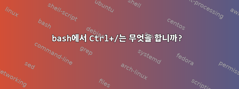 bash에서 Ctrl+/는 무엇을 합니까?