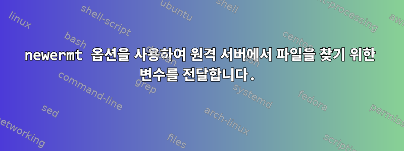 newermt 옵션을 사용하여 원격 서버에서 파일을 찾기 위한 변수를 전달합니다.