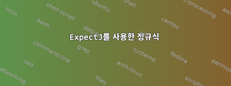 ExpectJ를 사용한 정규식