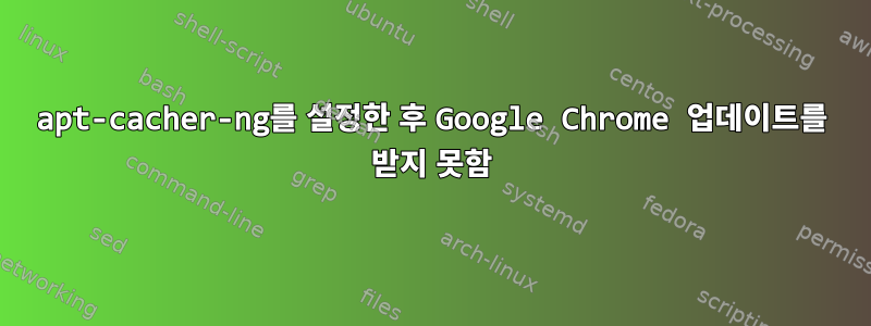 apt-cacher-ng를 설정한 후 Google Chrome 업데이트를 받지 못함