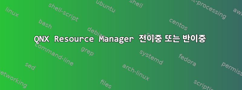 QNX Resource Manager 전이중 또는 반이중