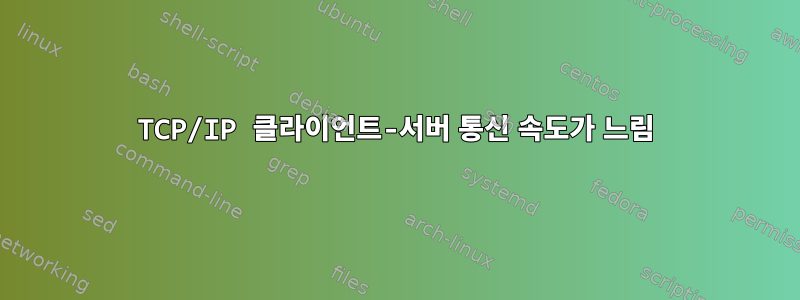 TCP/IP 클라이언트-서버 통신 속도가 느림