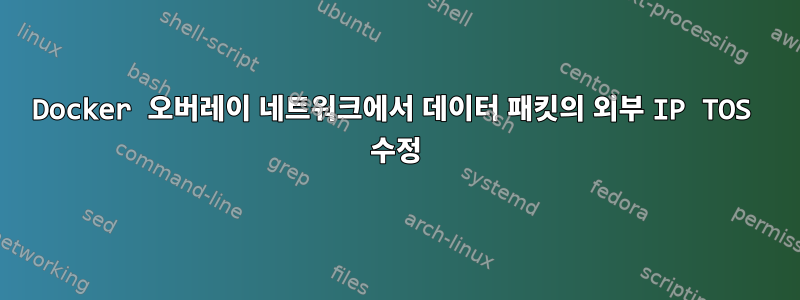 Docker 오버레이 네트워크에서 데이터 패킷의 외부 IP TOS 수정