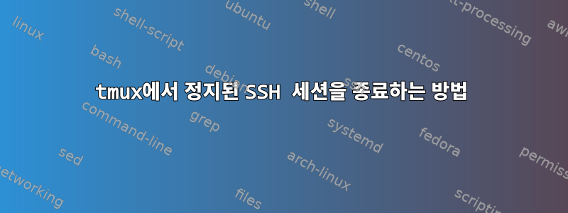 tmux에서 정지된 SSH 세션을 종료하는 방법