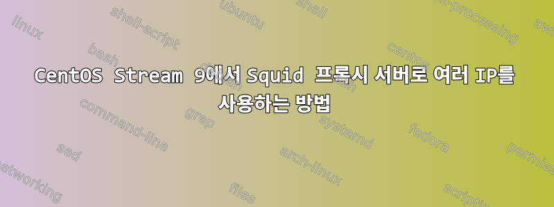 CentOS Stream 9에서 Squid 프록시 서버로 여러 IP를 사용하는 방법