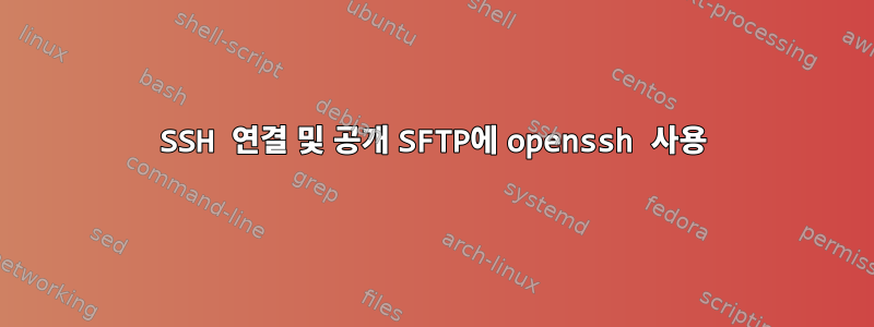 SSH 연결 및 공개 SFTP에 openssh 사용