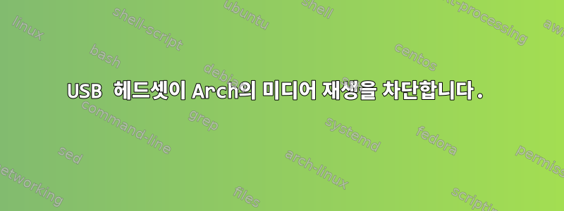 USB 헤드셋이 Arch의 미디어 재생을 차단합니다.