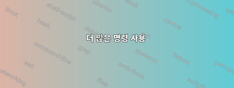 더 많은 명령 사용