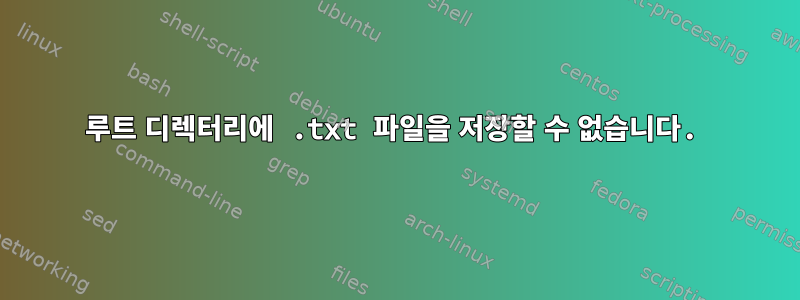 루트 디렉터리에 .txt 파일을 저장할 수 없습니다.