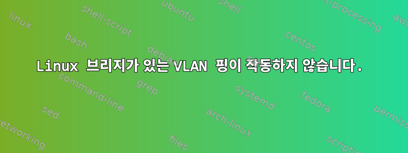 Linux 브리지가 있는 VLAN 핑이 작동하지 않습니다.