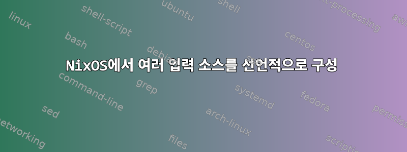 NixOS에서 여러 입력 소스를 선언적으로 구성