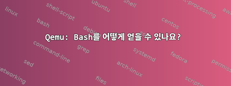 Qemu: Bash를 어떻게 얻을 수 있나요?