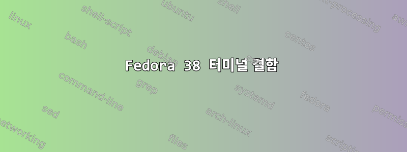 Fedora 38 터미널 결함