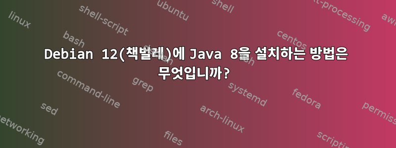 Debian 12(책벌레)에 Java 8을 설치하는 방법은 무엇입니까?