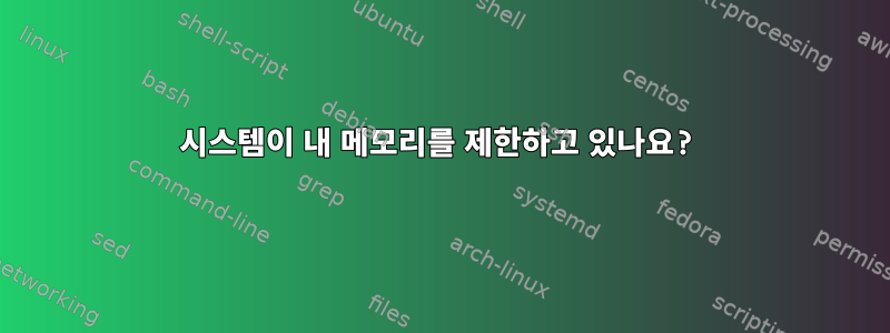 시스템이 내 메모리를 제한하고 있나요?