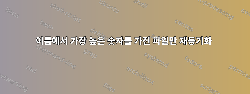 이름에서 가장 높은 숫자를 가진 파일만 재동기화