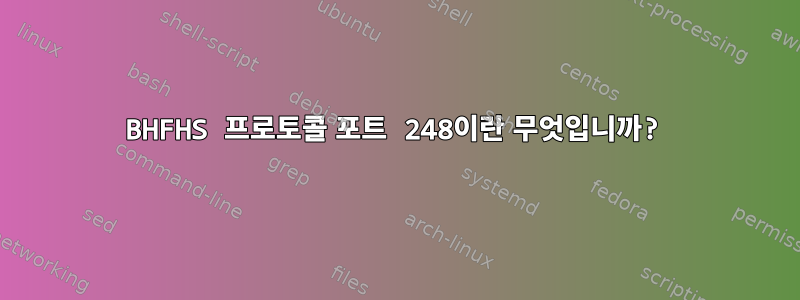 BHFHS 프로토콜 포트 248이란 무엇입니까?