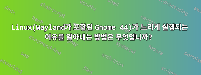 Linux(Wayland가 포함된 Gnome 44)가 느리게 실행되는 이유를 알아내는 방법은 무엇입니까?