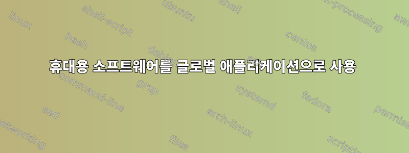 휴대용 소프트웨어를 글로벌 애플리케이션으로 사용