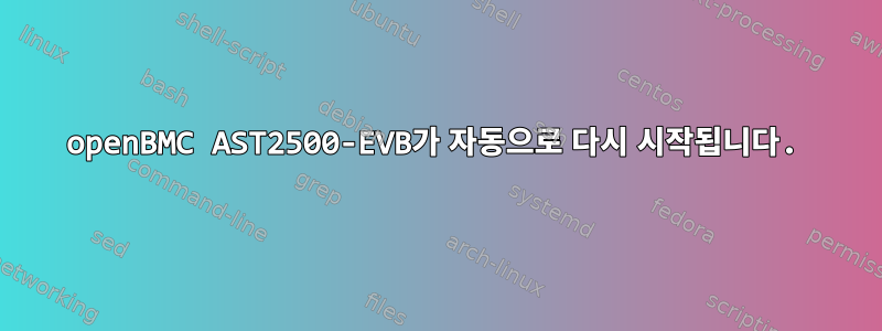 openBMC AST2500-EVB가 자동으로 다시 시작됩니다.