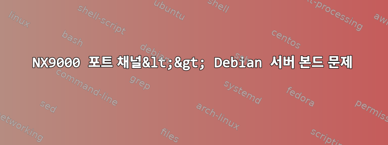 NX9000 포트 채널&lt;&gt; Debian 서버 본드 문제