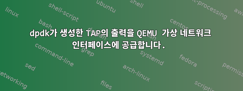 dpdk가 생성한 TAP의 출력을 QEMU 가상 네트워크 인터페이스에 공급합니다.