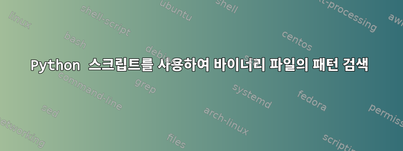 Python 스크립트를 사용하여 바이너리 파일의 패턴 검색