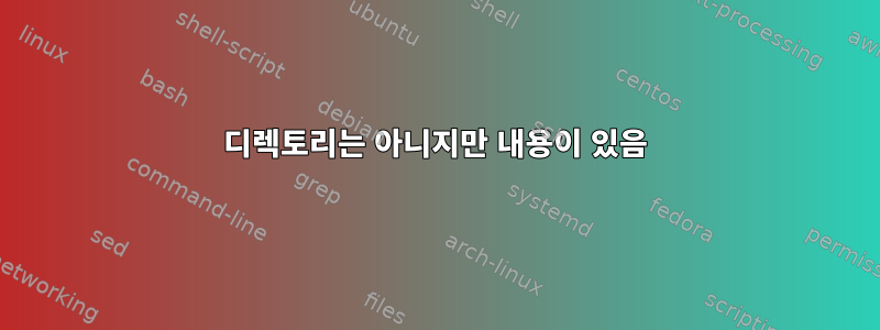 디렉토리는 아니지만 내용이 있음