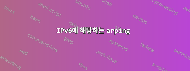 IPv6에 해당하는 arping