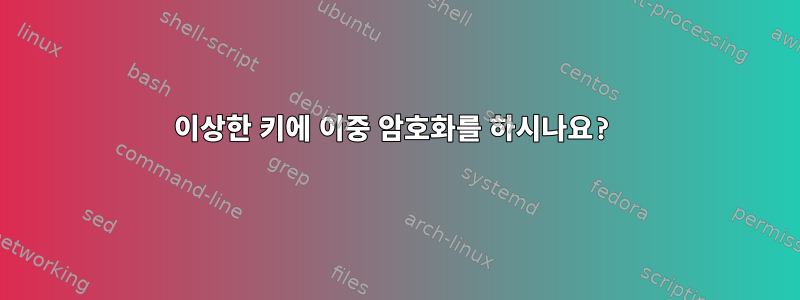 이상한 키에 이중 암호화를 하시나요?