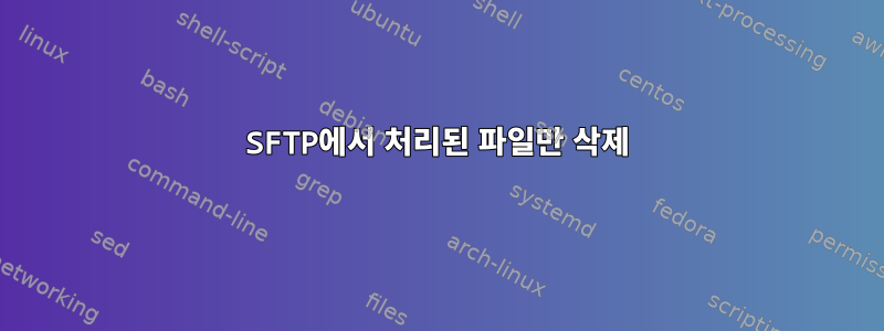 SFTP에서 처리된 파일만 삭제