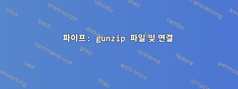 파이프: gunzip 파일 및 연결