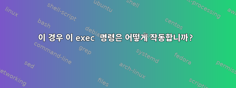 이 경우 이 exec 명령은 어떻게 작동합니까?