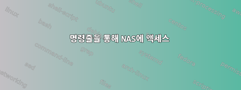 명령줄을 통해 NAS에 액세스