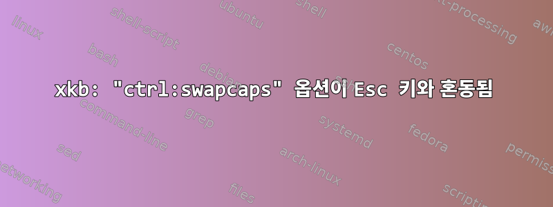 xkb: "ctrl:swapcaps" 옵션이 Esc 키와 혼동됨