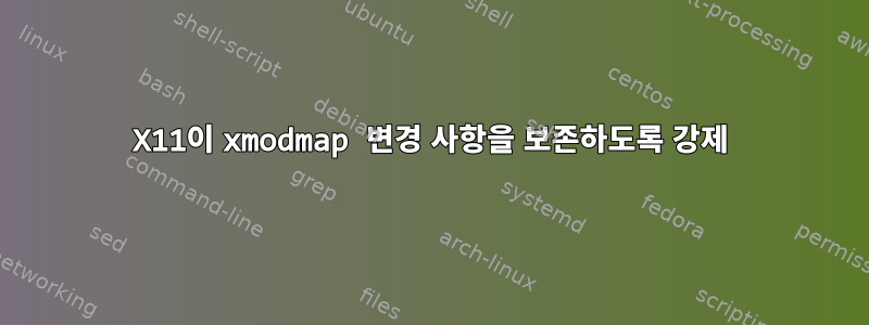 X11이 xmodmap 변경 사항을 보존하도록 강제